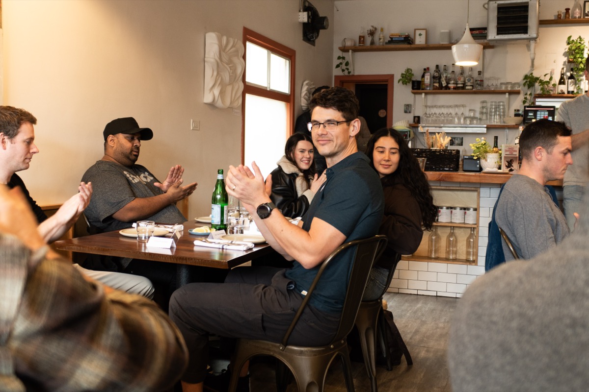 Applause at another lunch venue